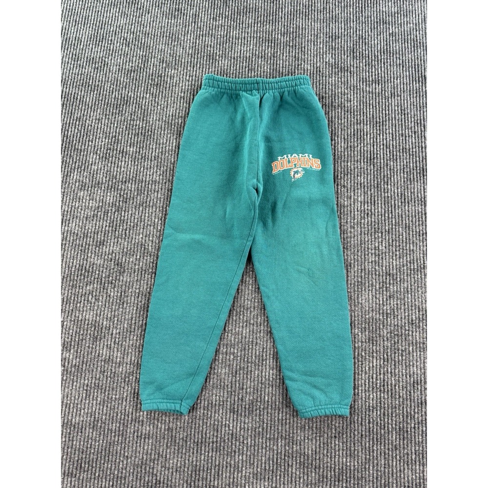Vintage Miami Dolphins Sweatpants Teal Boys Large 8/10 Lee Sport Joggers Logo